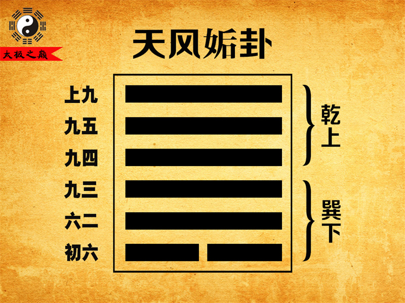 第44卦䷫姤卦卦辞全文详解及译文-天风姤卦（巽下乾上）